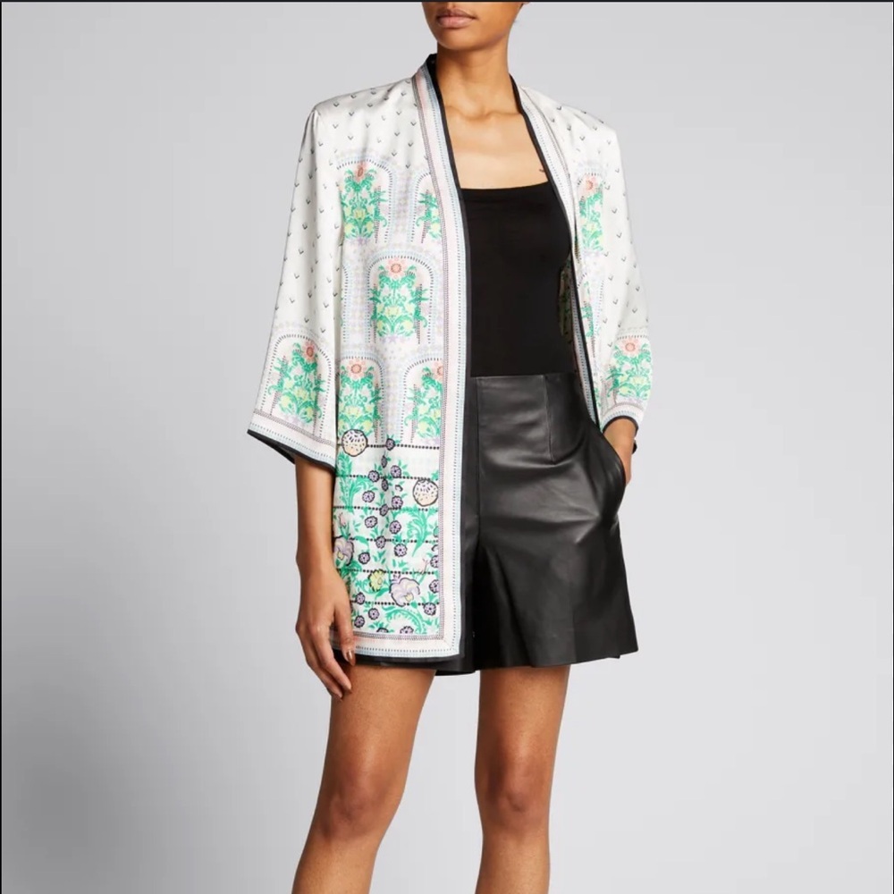 Alice + Olivia Womens Koko Sunvalley Trellis Reversible Kimono One Size